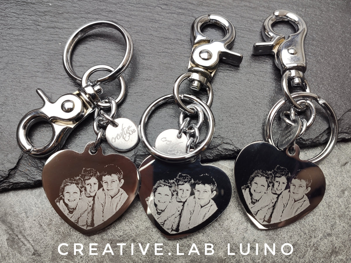 Portachiavi cuore due pezzi per coppia (R22) – Creative.Lab Shop Luino