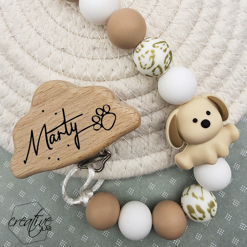 Porta ciuccio personalizzabile - tema cane
