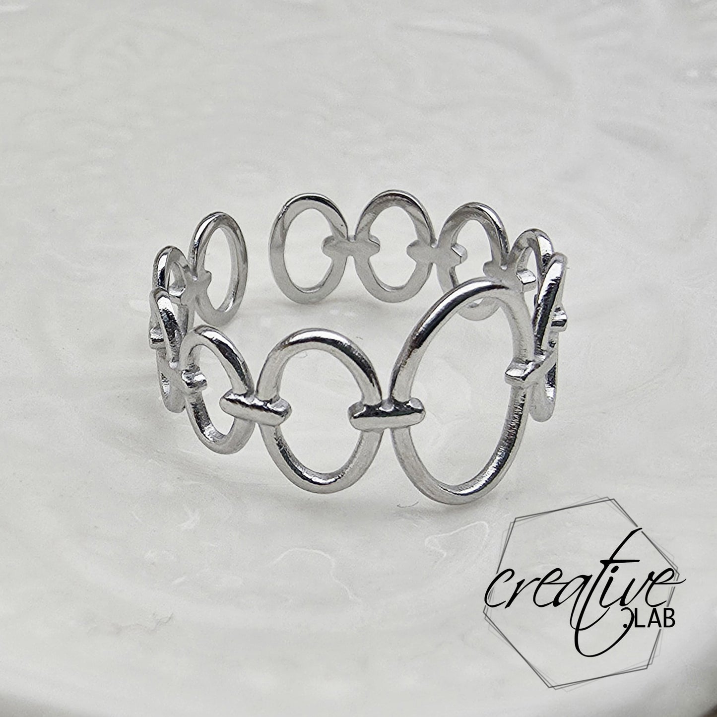 Anello in acciaio Circle