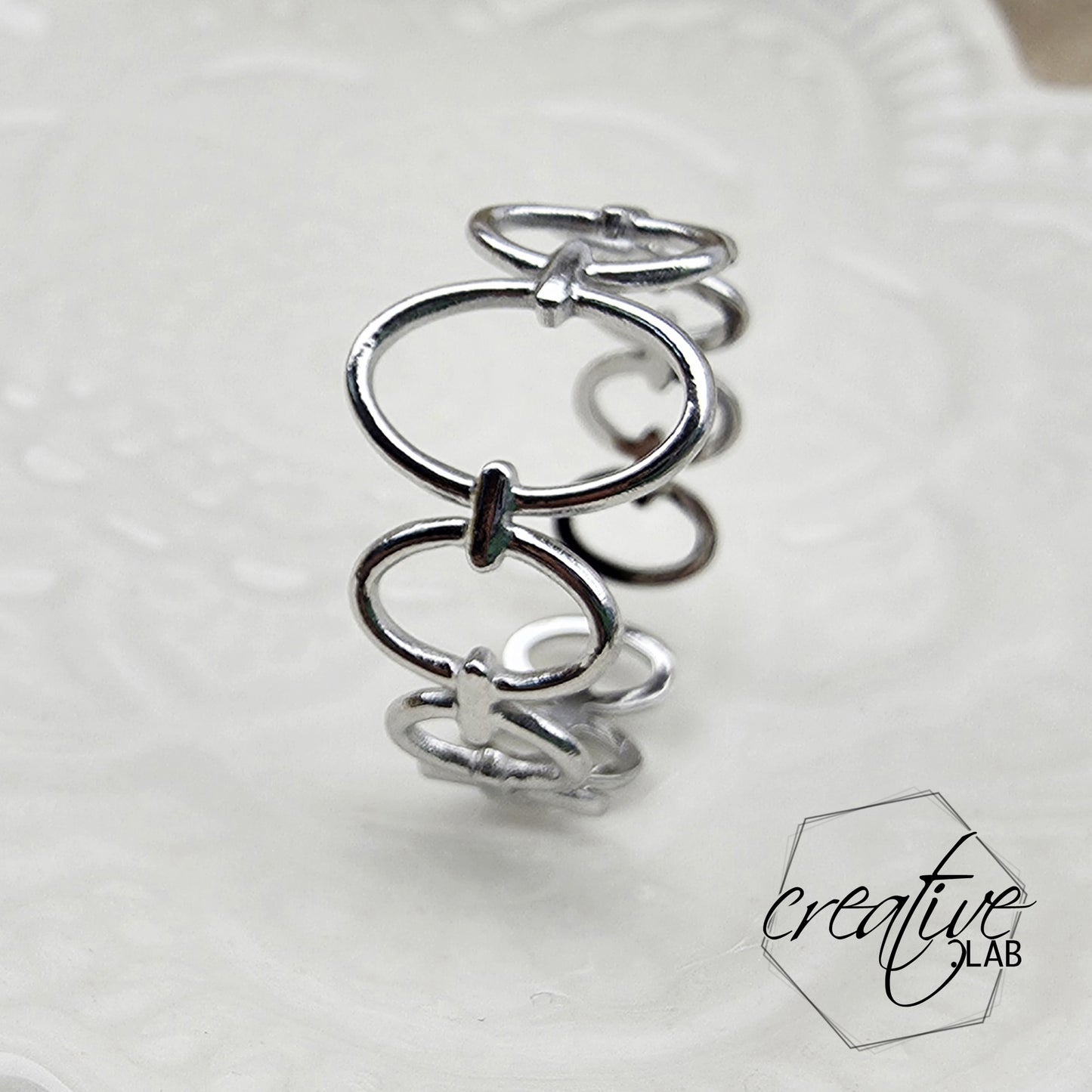 Anello in acciaio Circle