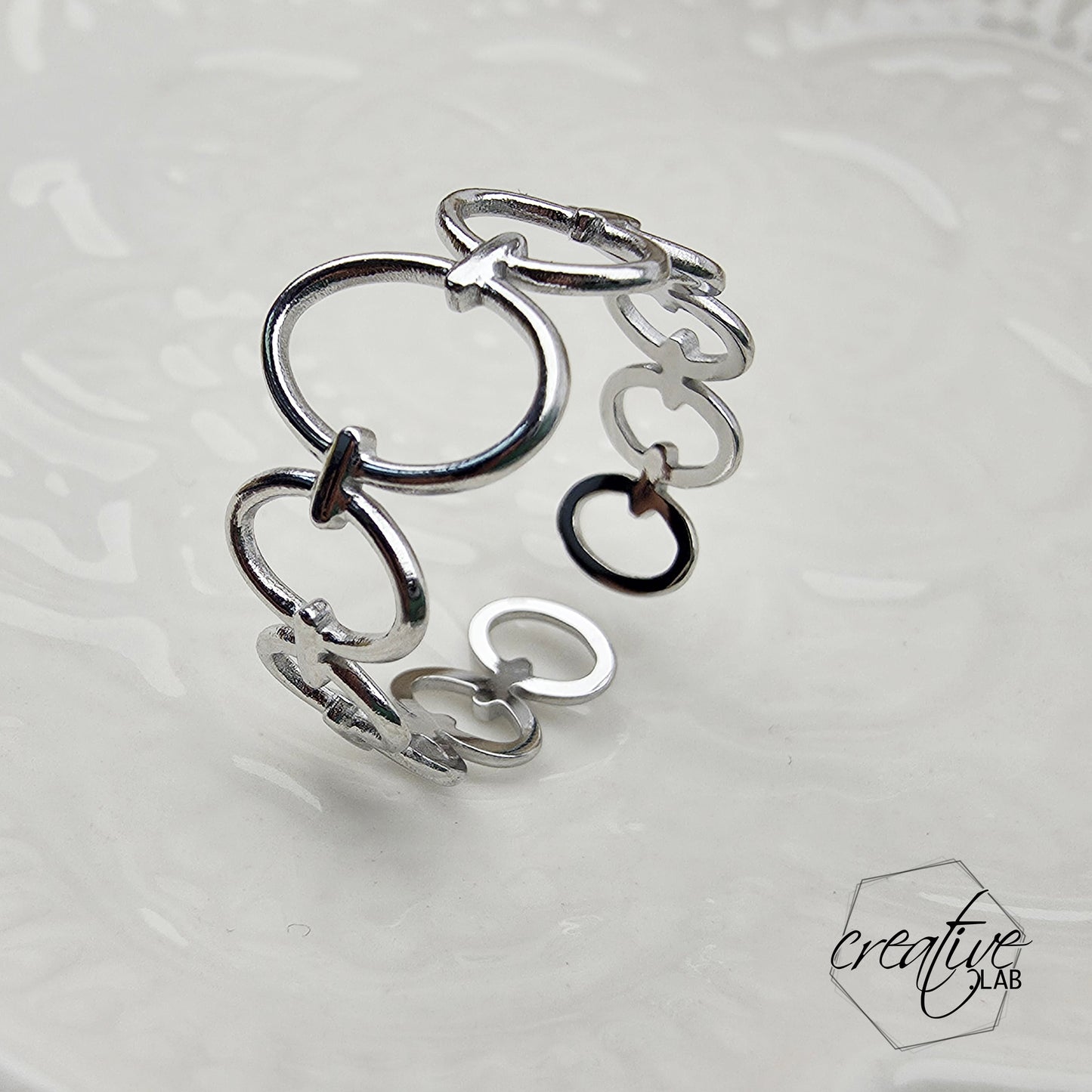 Anello in acciaio Circle
