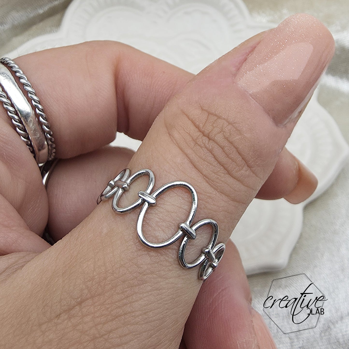 Anello in acciaio Circle