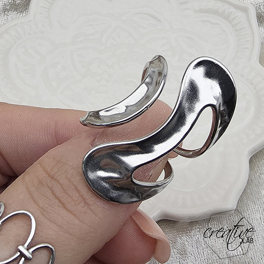 Anello in acciaio Eco di Onde