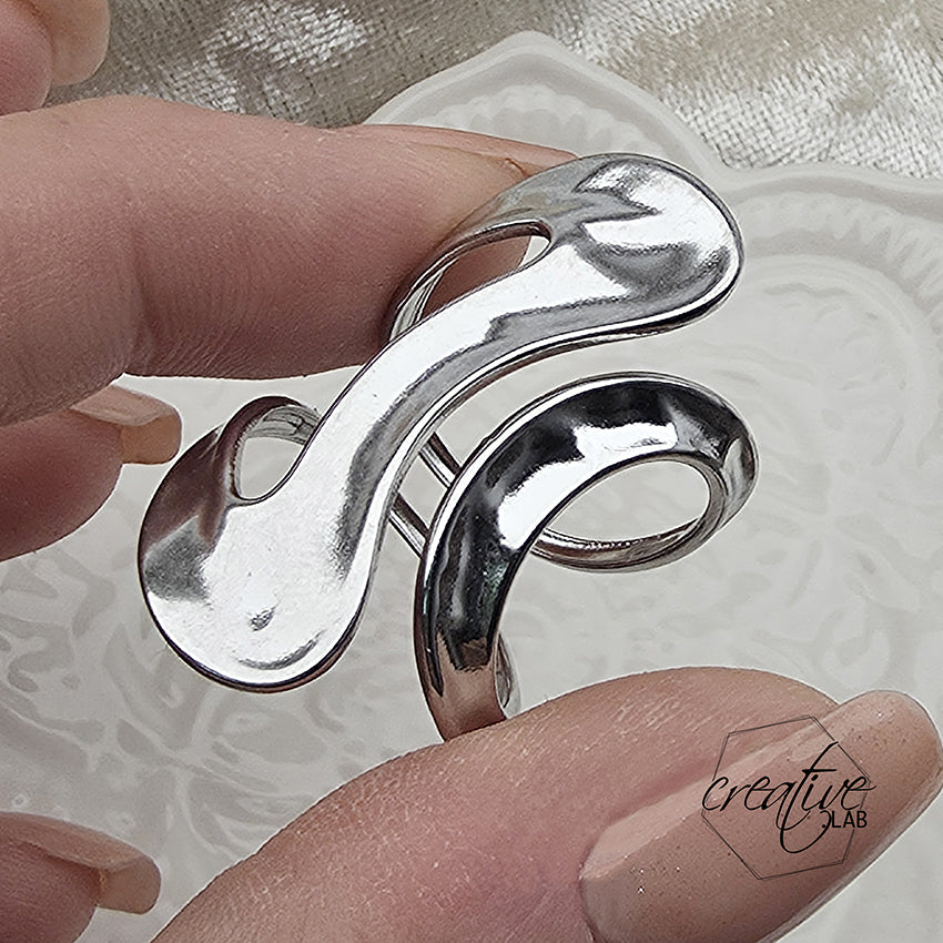 Anello in acciaio Eco di Onde