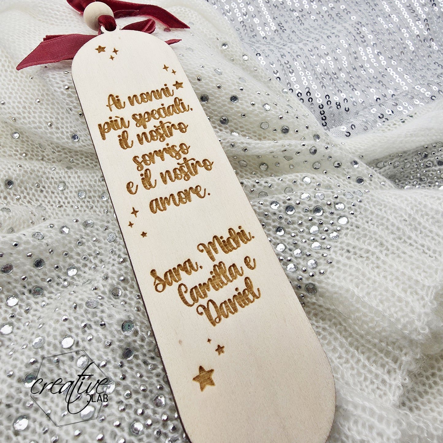 Decorazione Natalizia con fotografia, personalizzabile