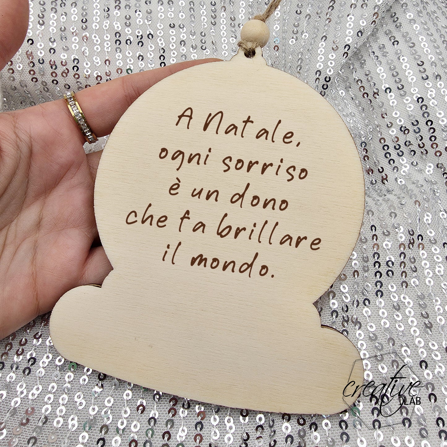 Pallina di Natale Boccia di neve, personalizzabile