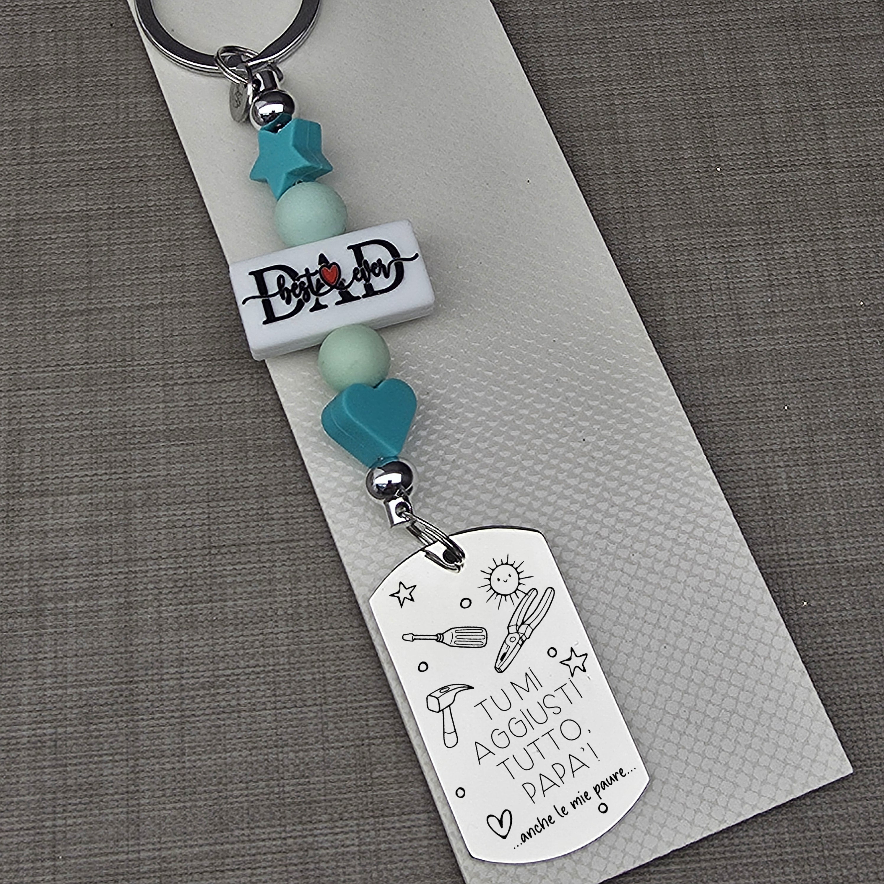 Portachiavi per papà Portachiavi da meccanico Regali per la festa del papà Strumenti regalo per l'amante dell'auto Regalo Regalo per papà Portachiavi per padre Timbro a mano Souvenir  36