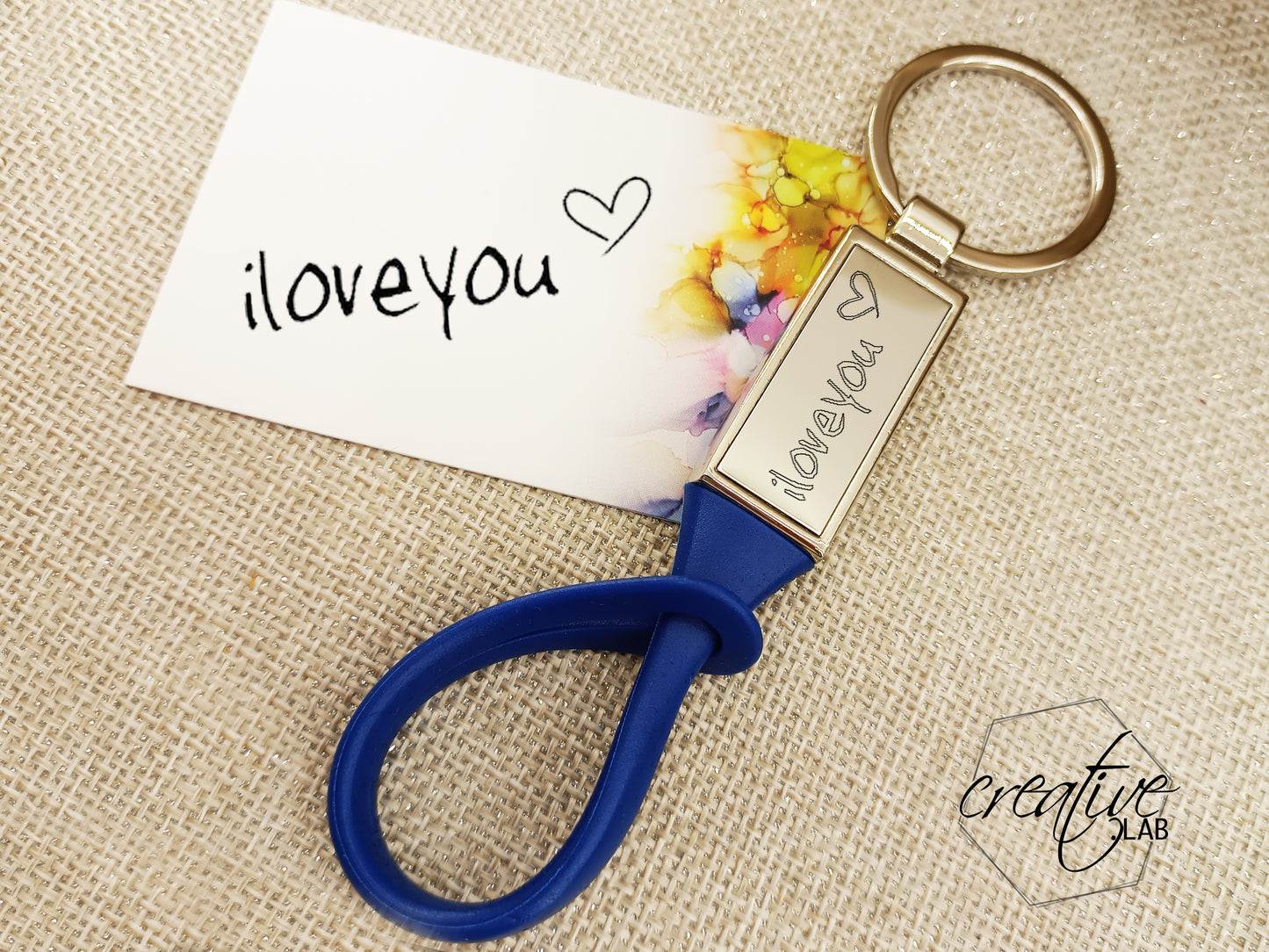 Portachiavi personalizzabile con scritte a mano originali (R41)