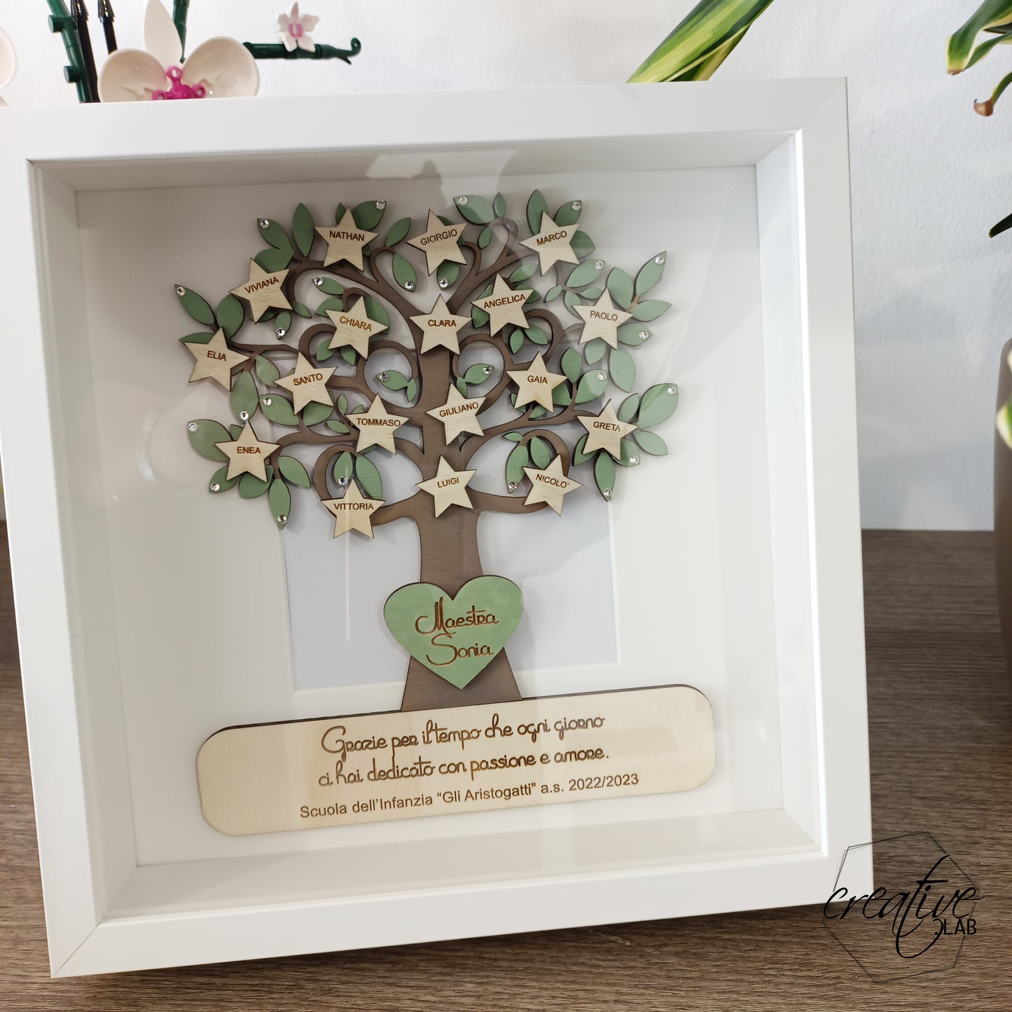 Albero della vita in cornice per insegnanti