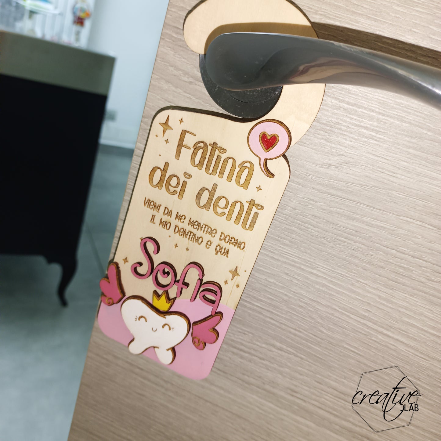 Tag porta per dentini, personalizzabile