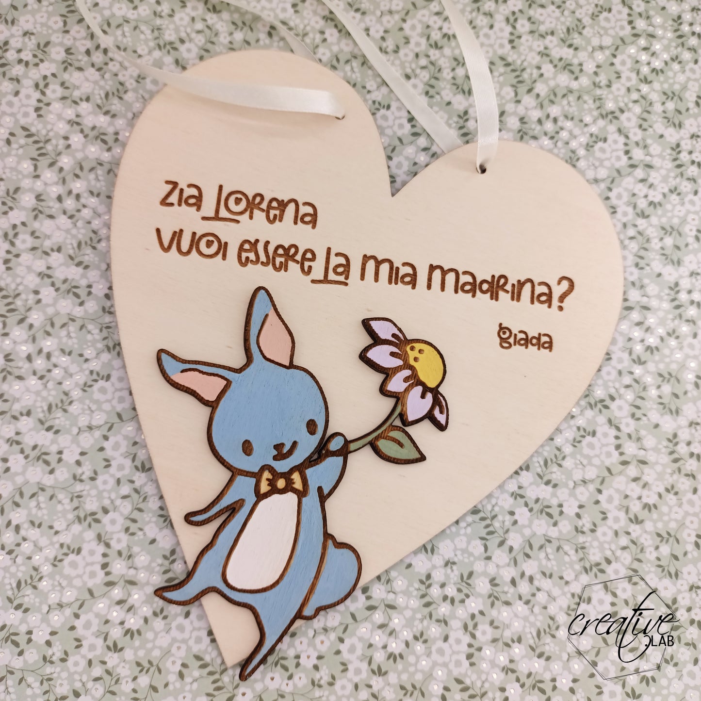 Targa per richiesta Madrina/Padrino personalizzabile