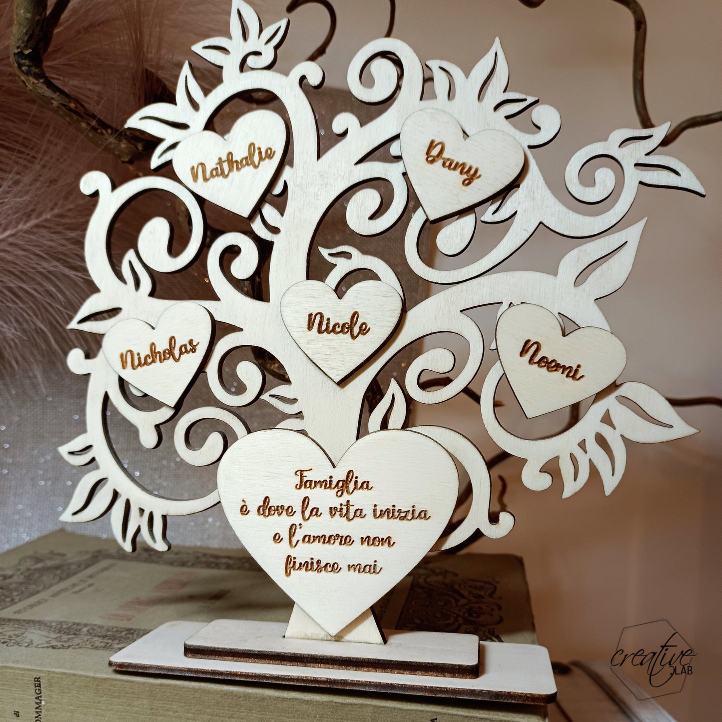 Albero della vita da appoggio per famiglia, personalizzabile
