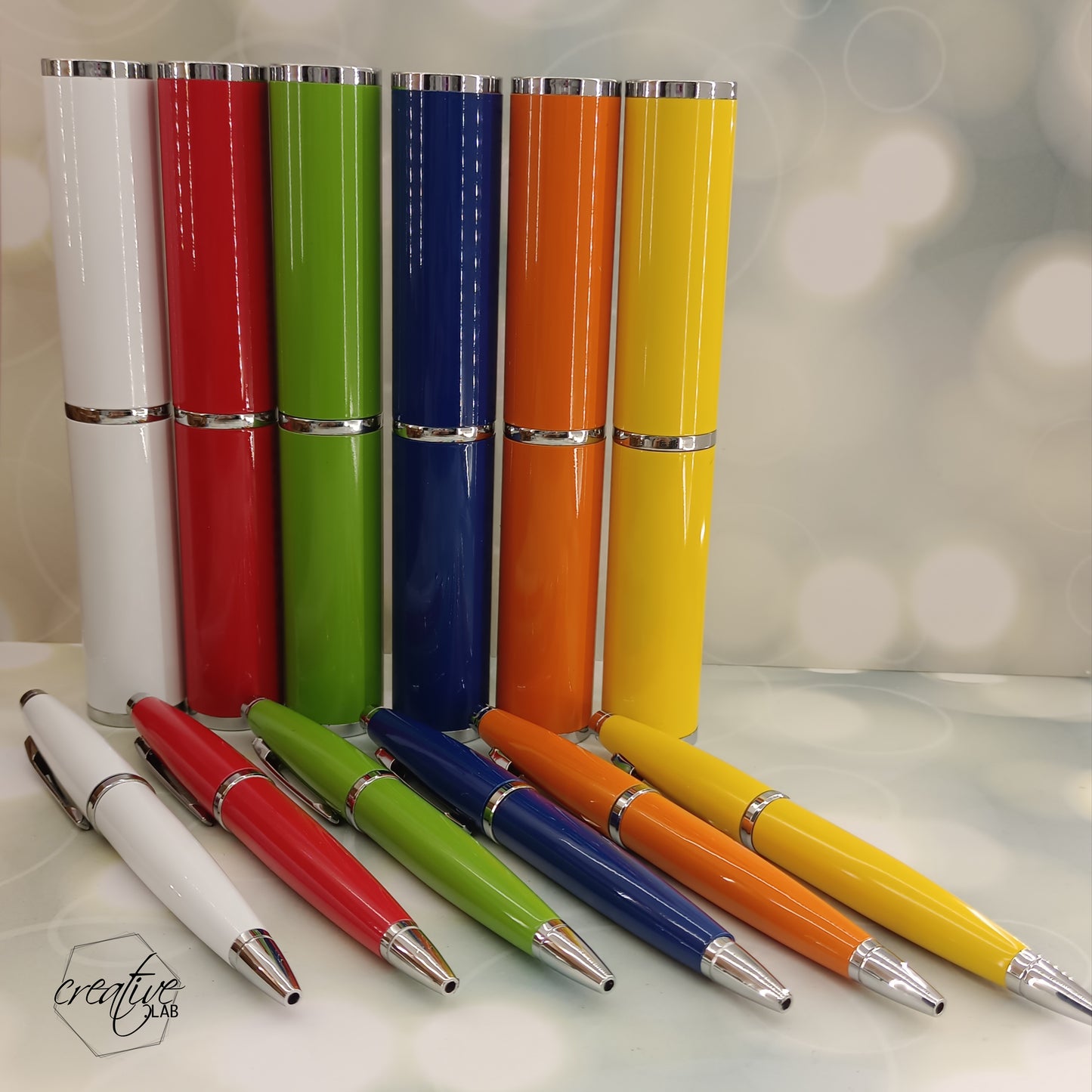 Elegante penna con custodia + segnalibro in acciaio, personalizzabili