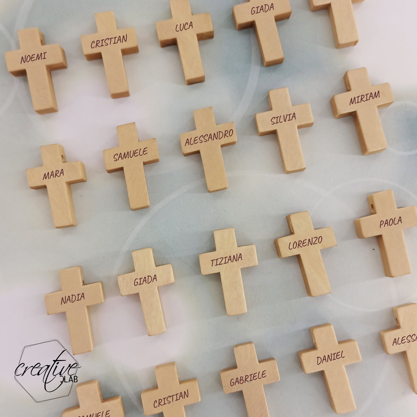Tag a croce di legno