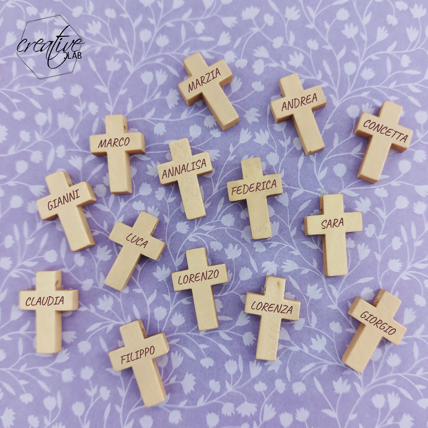 Tag a croce di legno