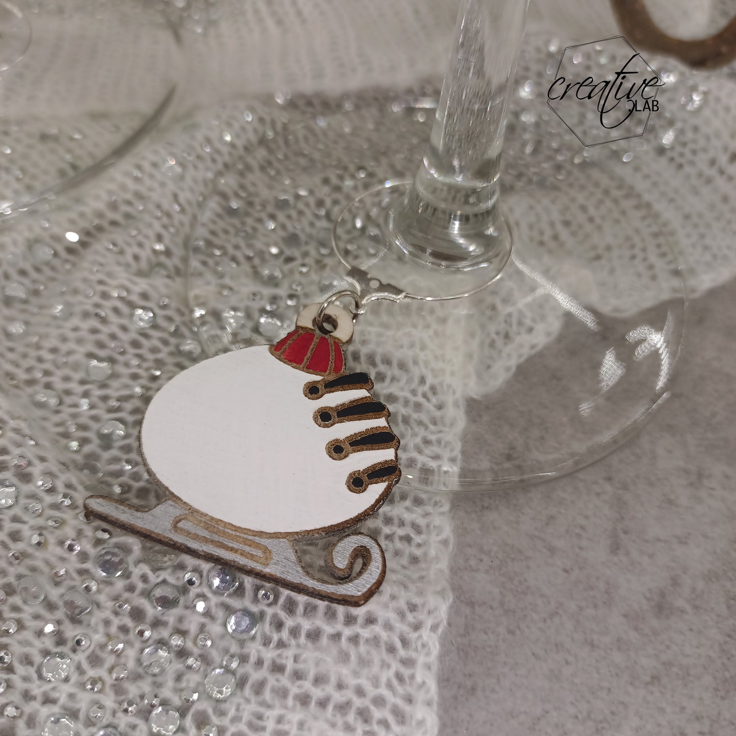 Set da 6 segnabicchieri natalizi personalizzabili