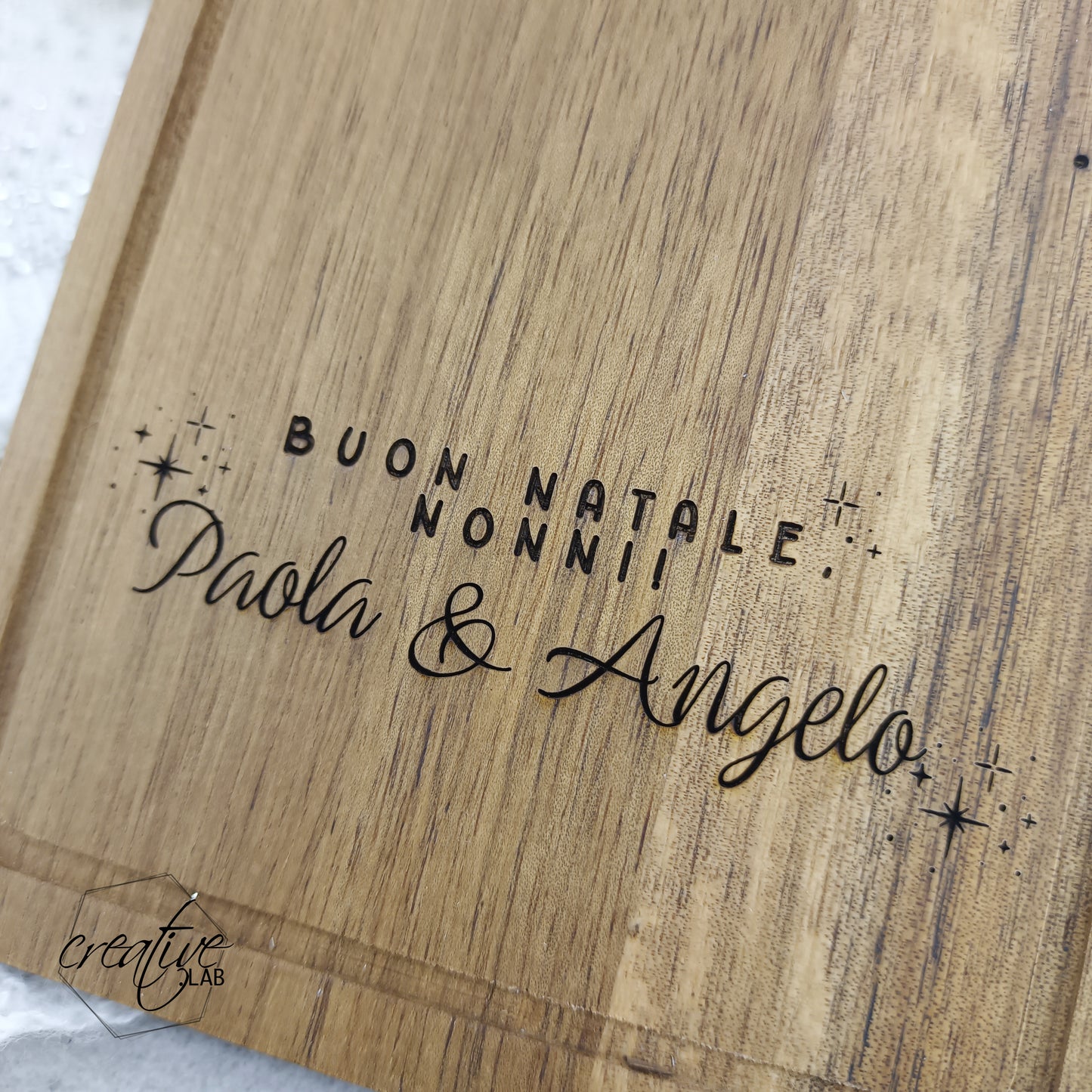 Tagliere in legno, rettangolare, personalizzabile