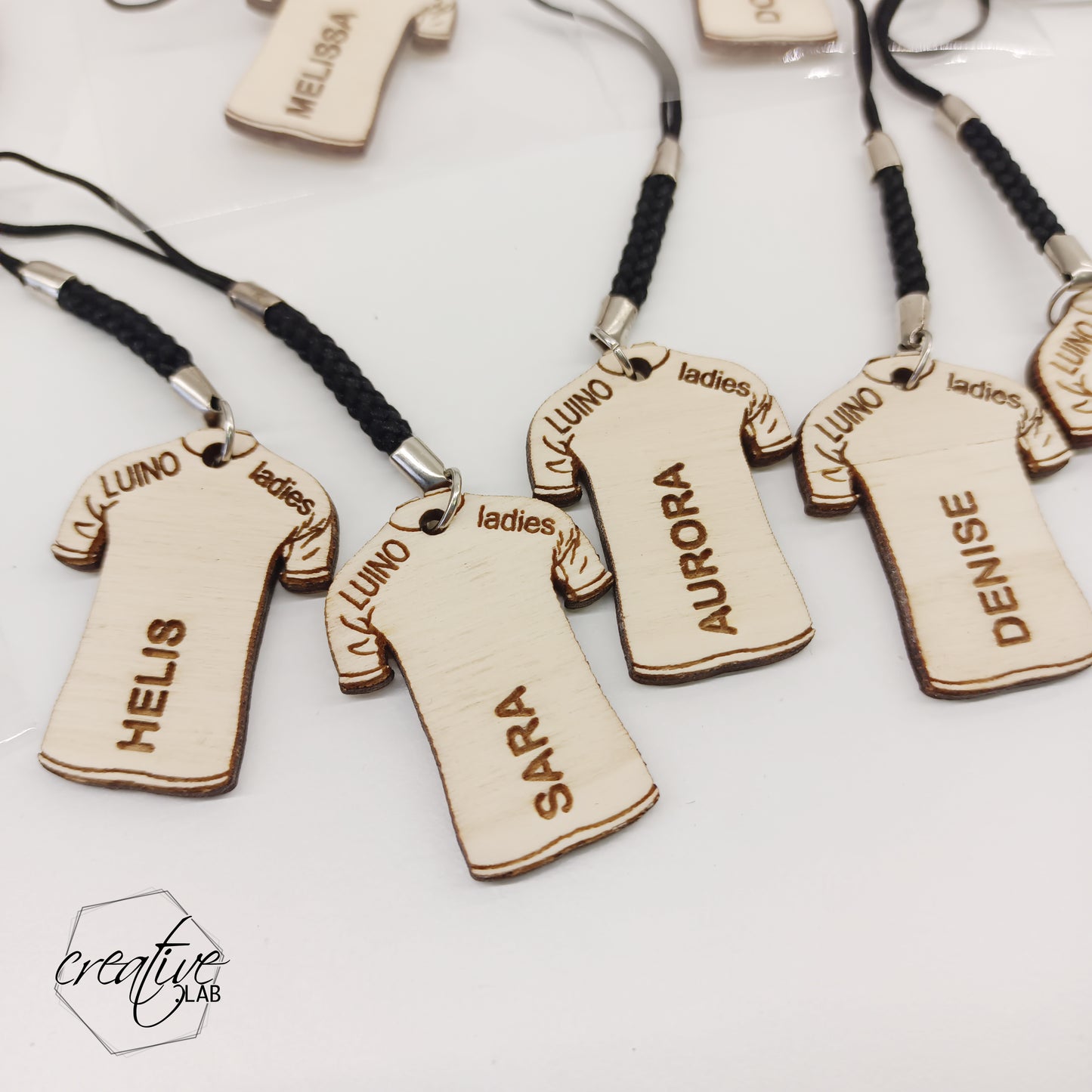 Tags decorativi personalizzabili con nome - grafica maglietta squadra