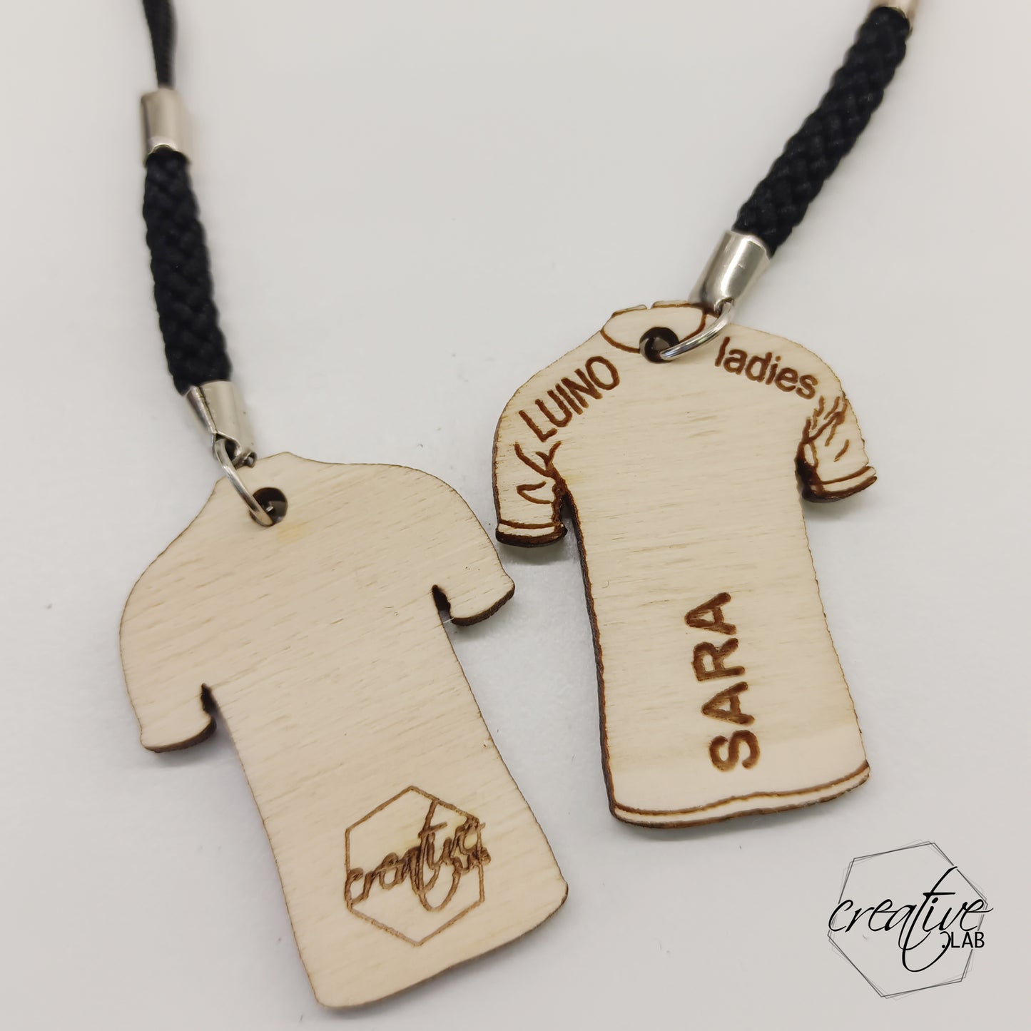 Tags decorativi personalizzabili con nome - grafica maglietta squadra