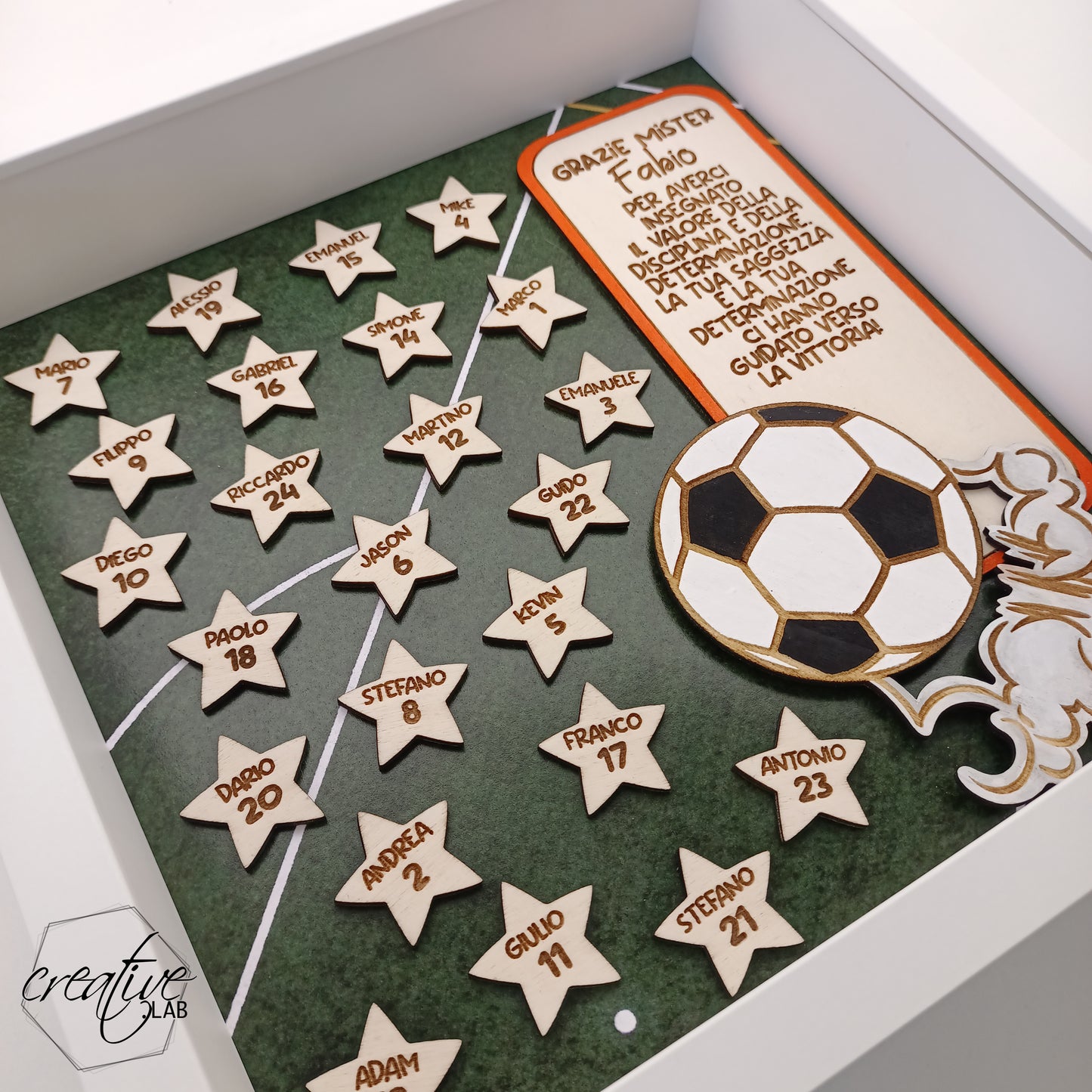 Cornice regalo per mister di calcio, personalizzabile