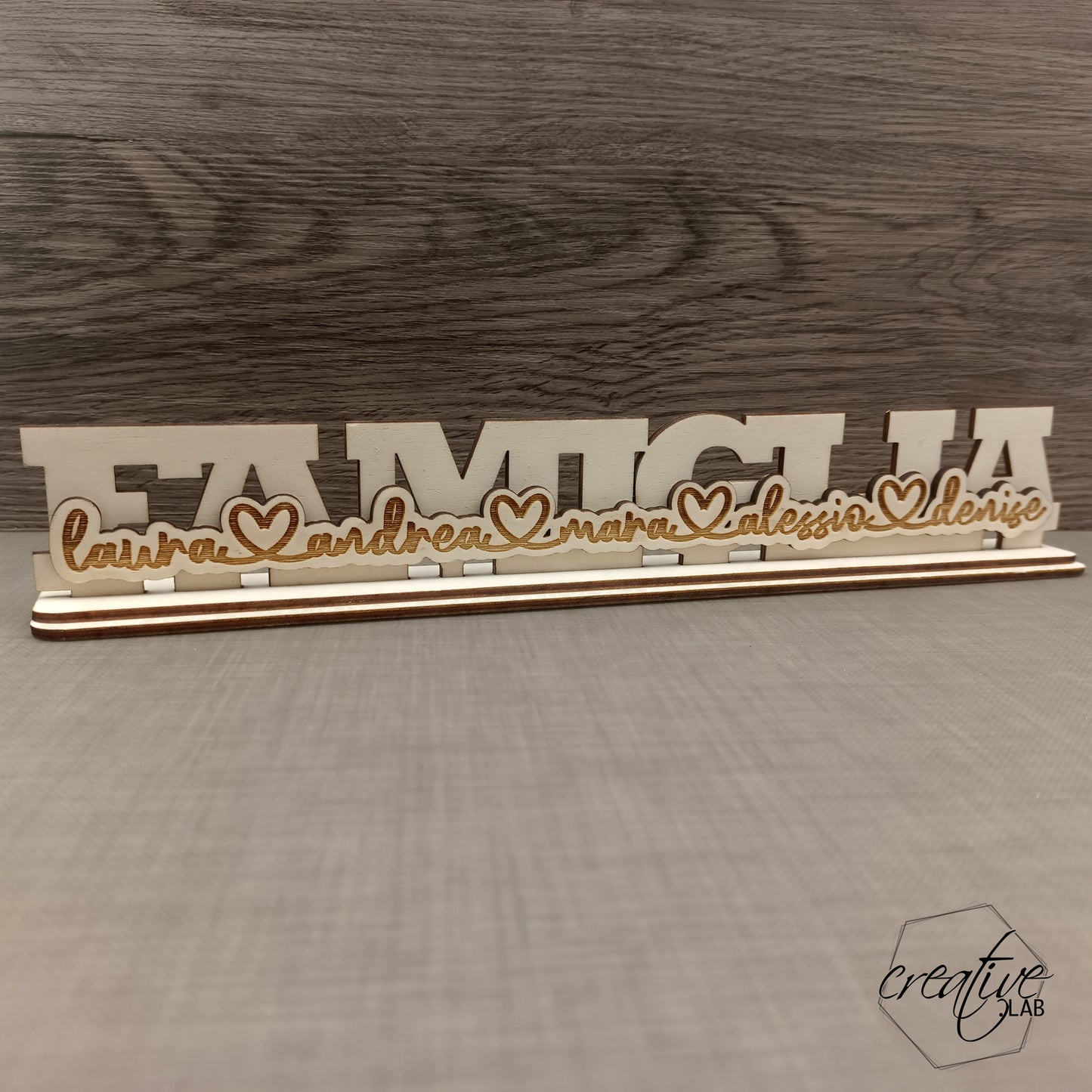 Decorazione da appoggio, personalizzabile, FAMIGLIA