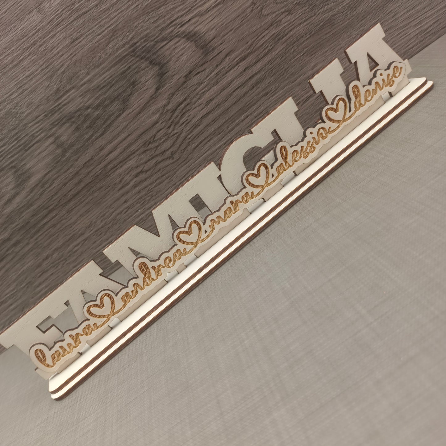 Decorazione da appoggio, personalizzabile, FAMIGLIA