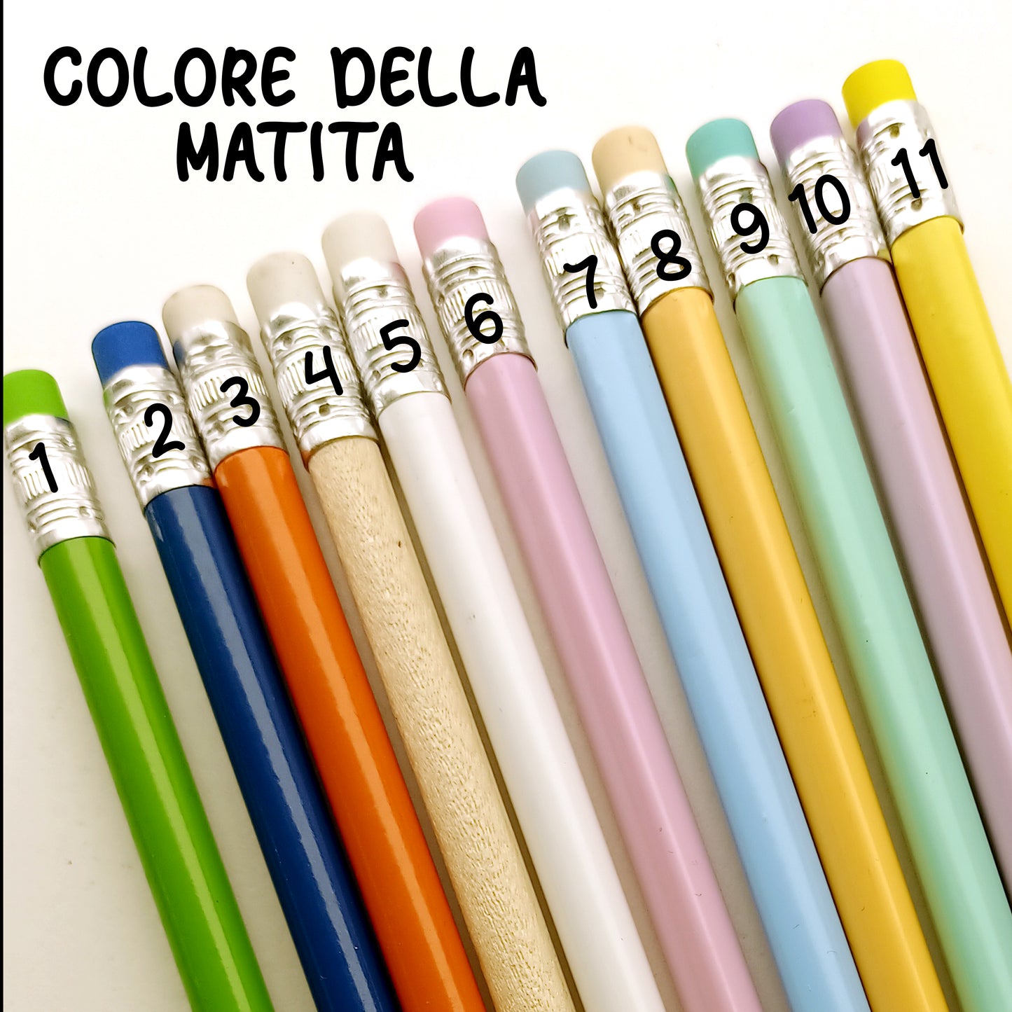 Matita in legno con nome intagliato per insegnante/catechista, personalizzabile