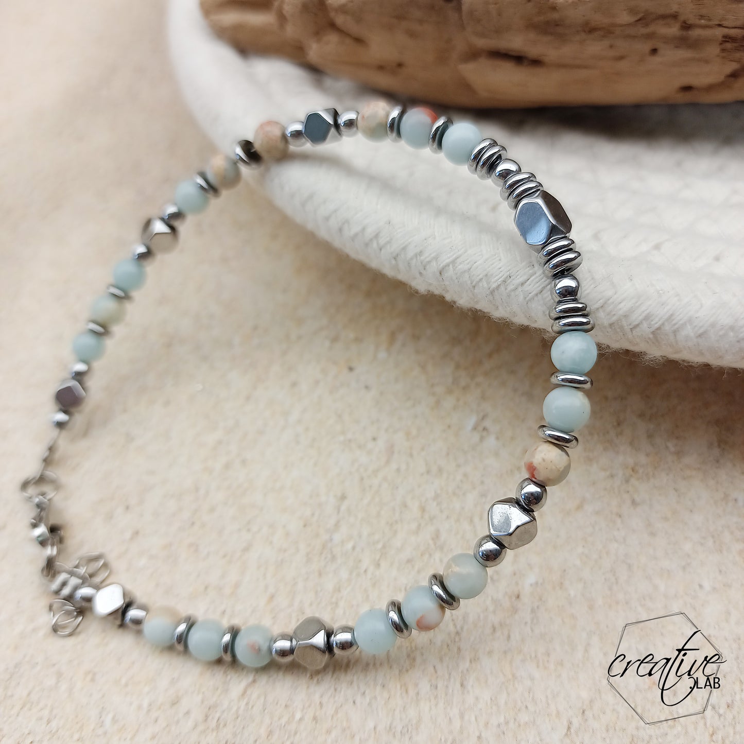 Bracciale da uomo celeste