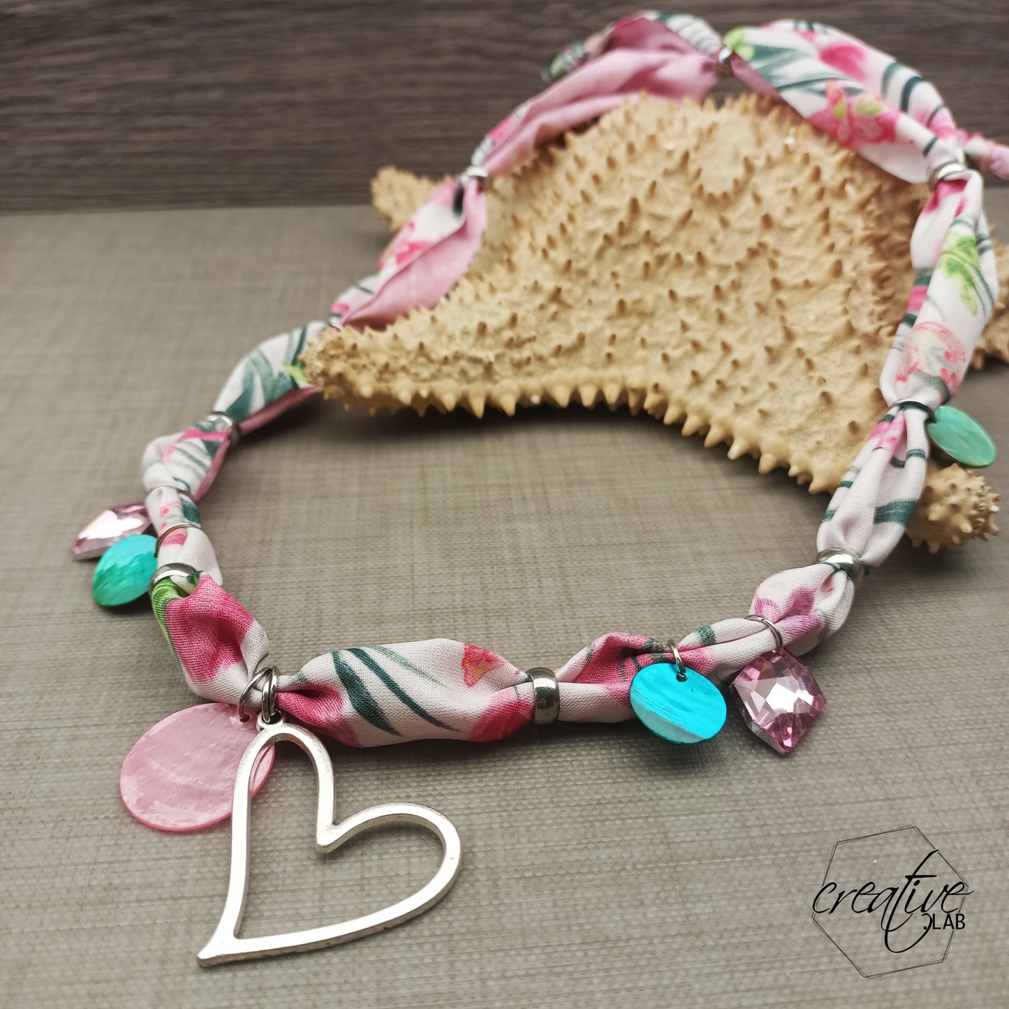 Collana/Bracciale/Cavigliera Good Vibe Vagabonda Madreperla - rosa e petrolio