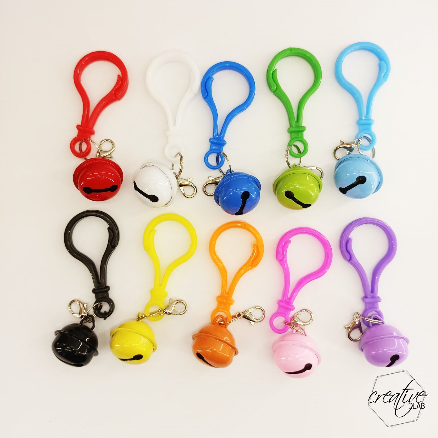 Portachiavi con campanellino, personalizzabile con scritte a mano originali