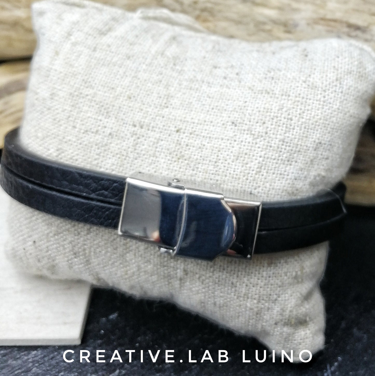 Bracciale da uomo in ecopelle personalizzabile (G98)