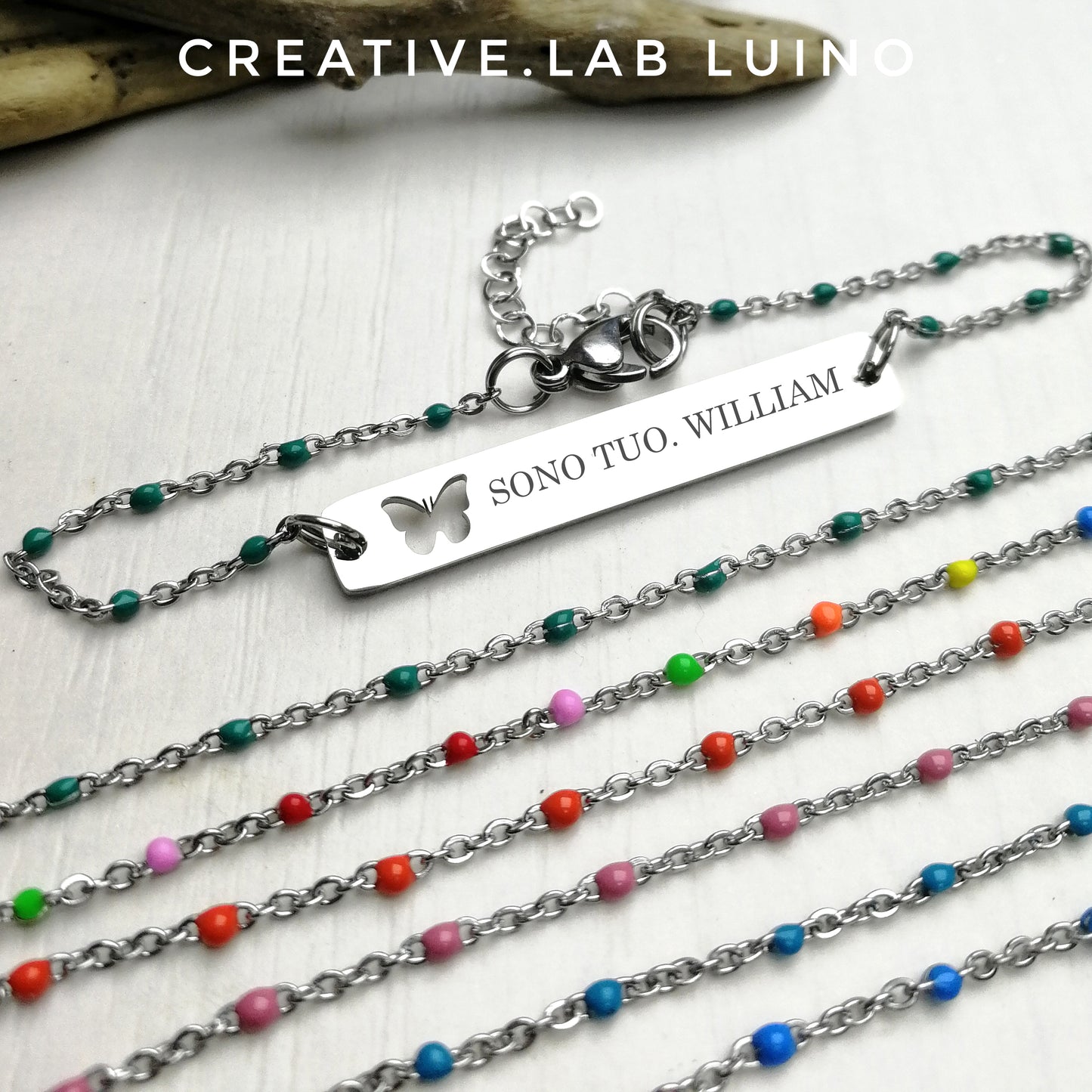 Braccialetto con placchetta personalizzabile (M9B)