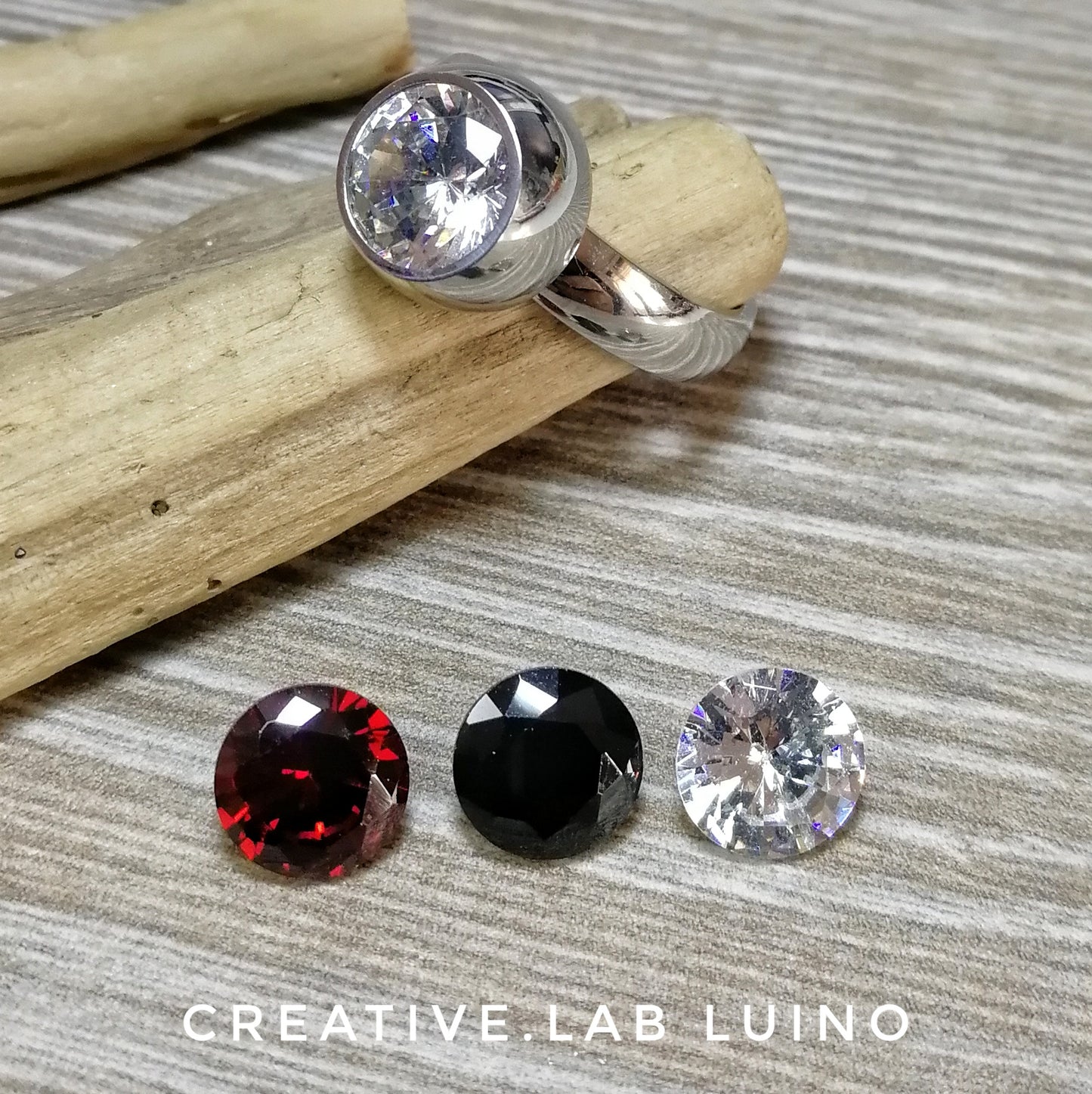 Anello componibile con cristalli