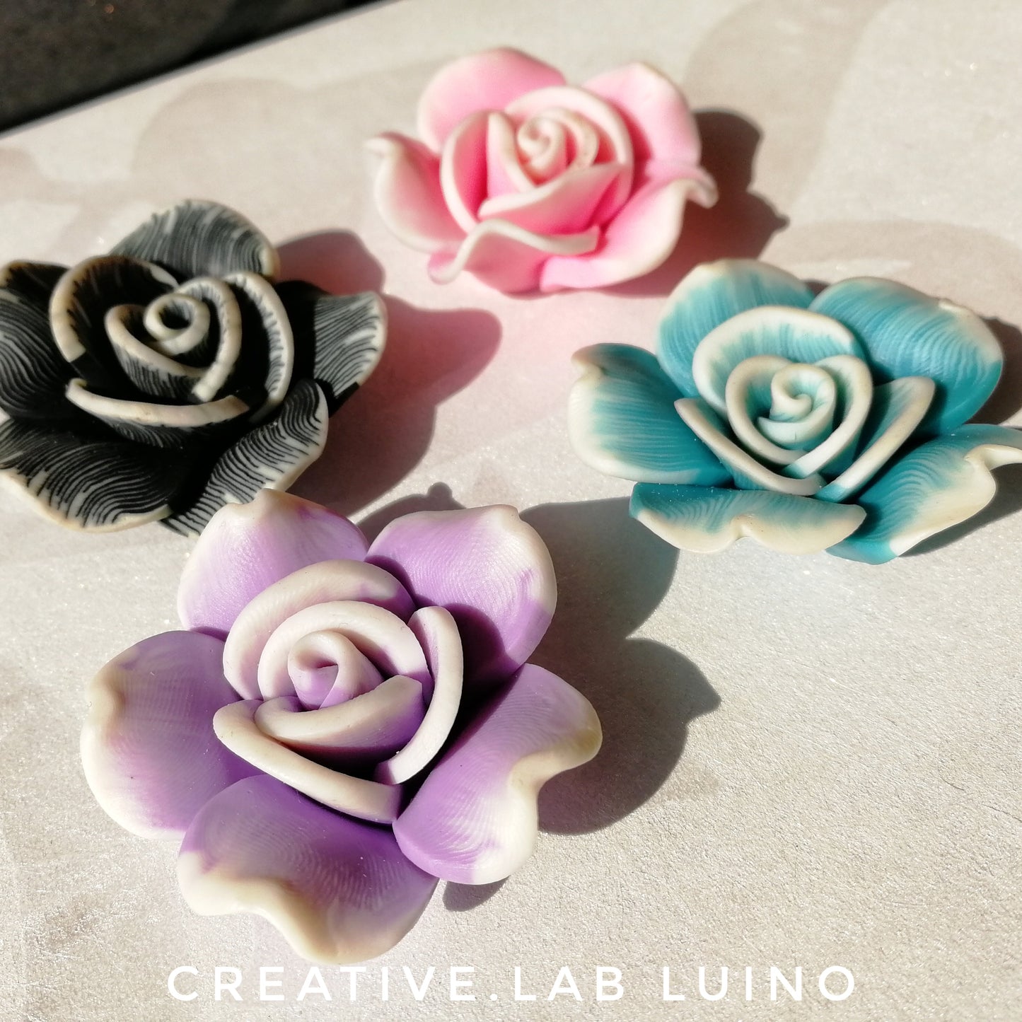 Segnalibro personalizzabile con fiore in fimo (C1+segnal+fiore)