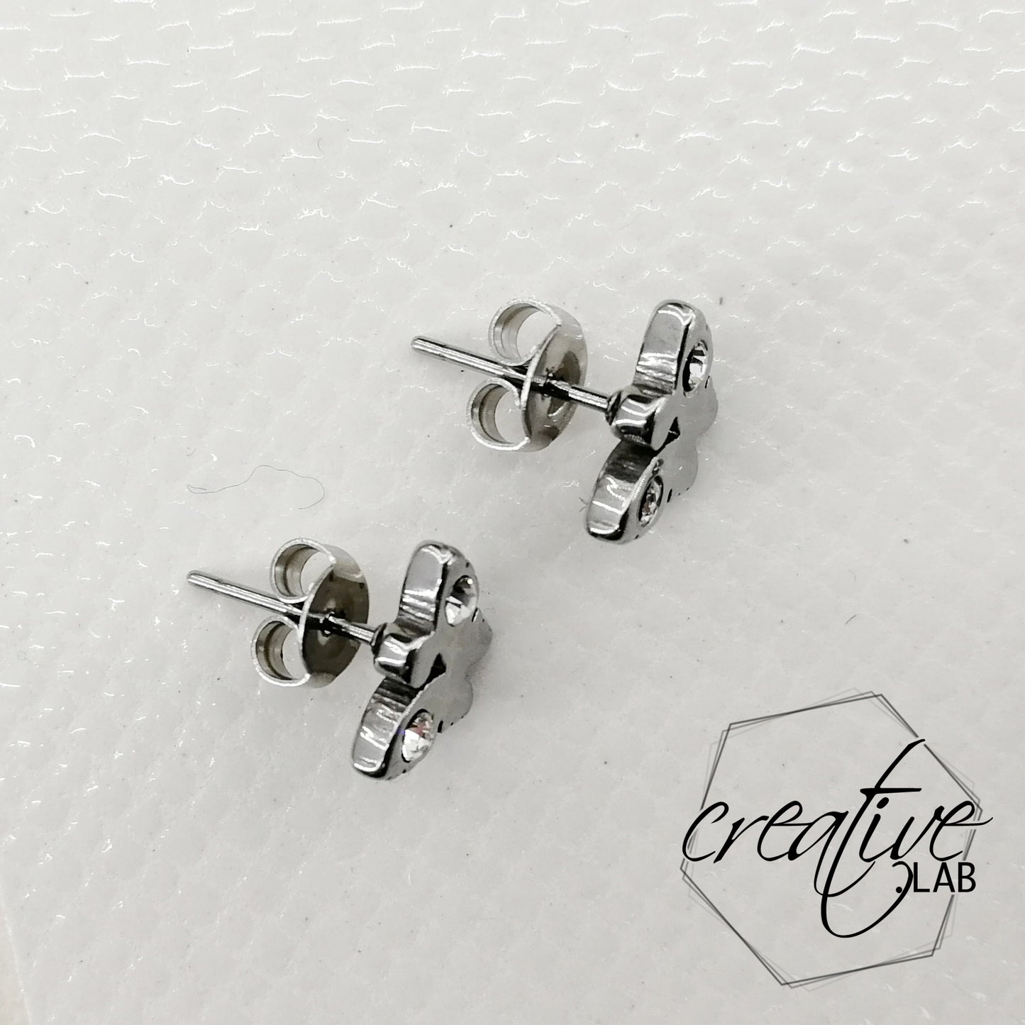 Orecchini farfalla con strass