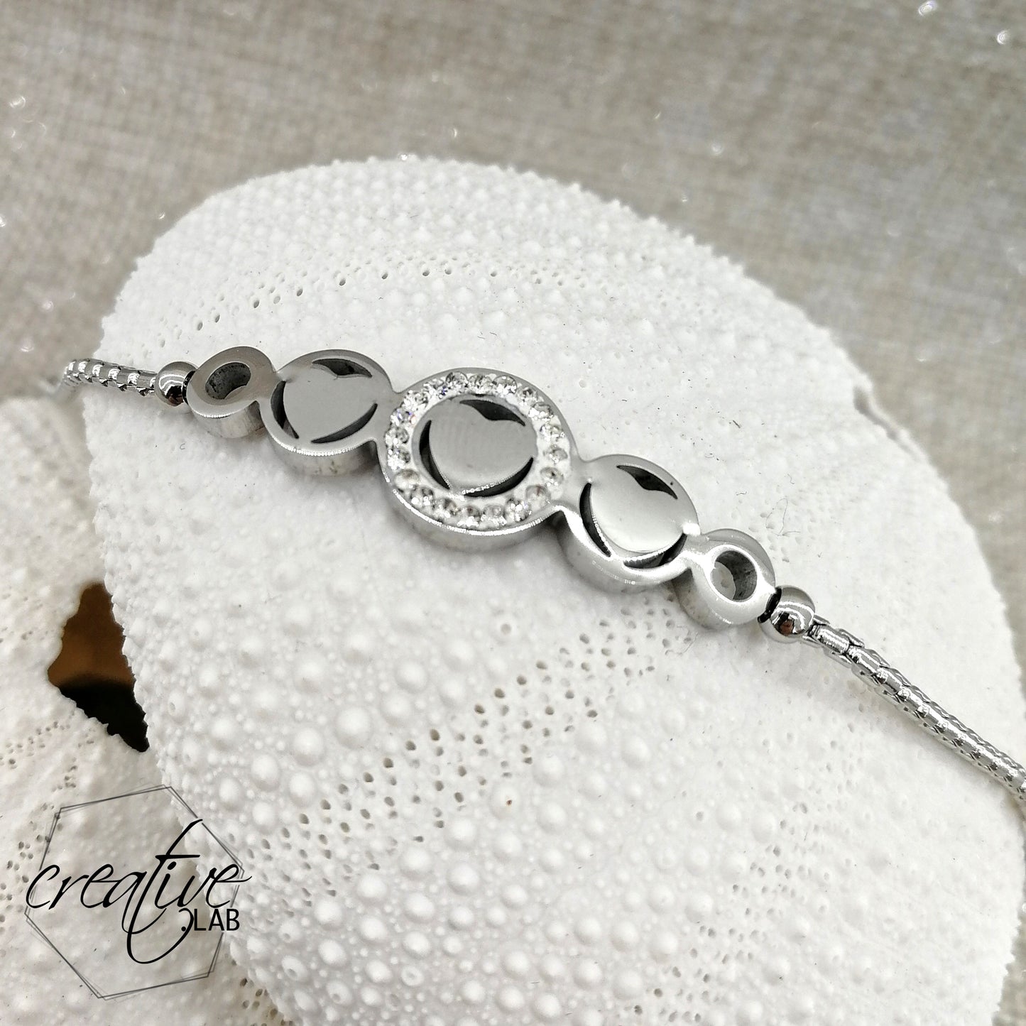 Bracciale cuore con cristallini