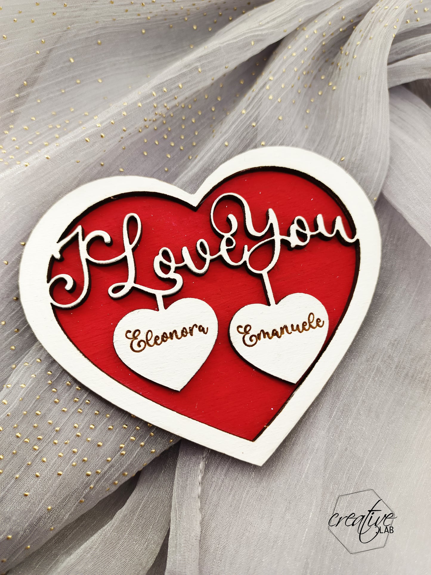 Calamita I love you con i nomi