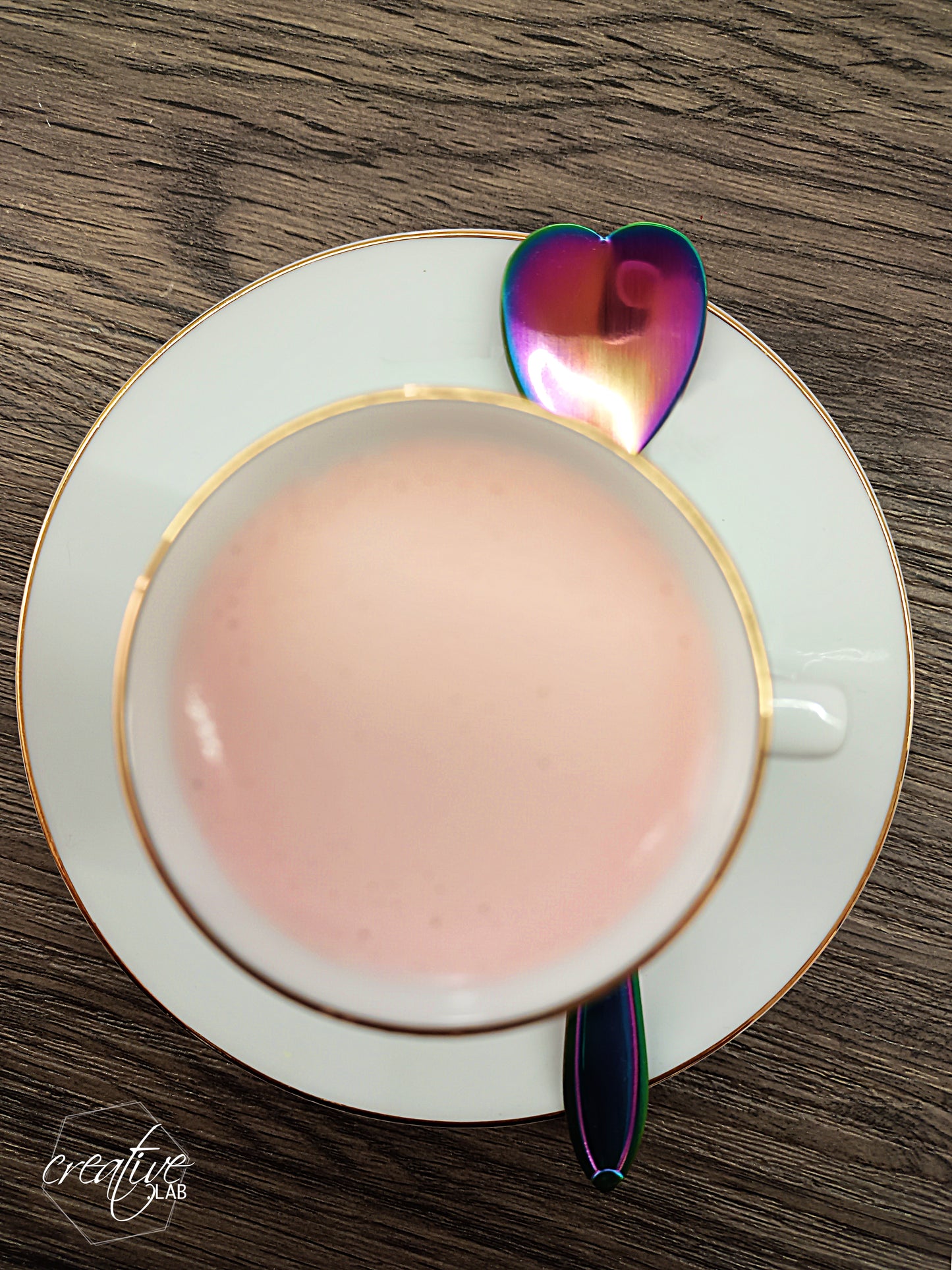 Cucchiaino a cuore, color arcobaleno, personalizzabile per la mamma