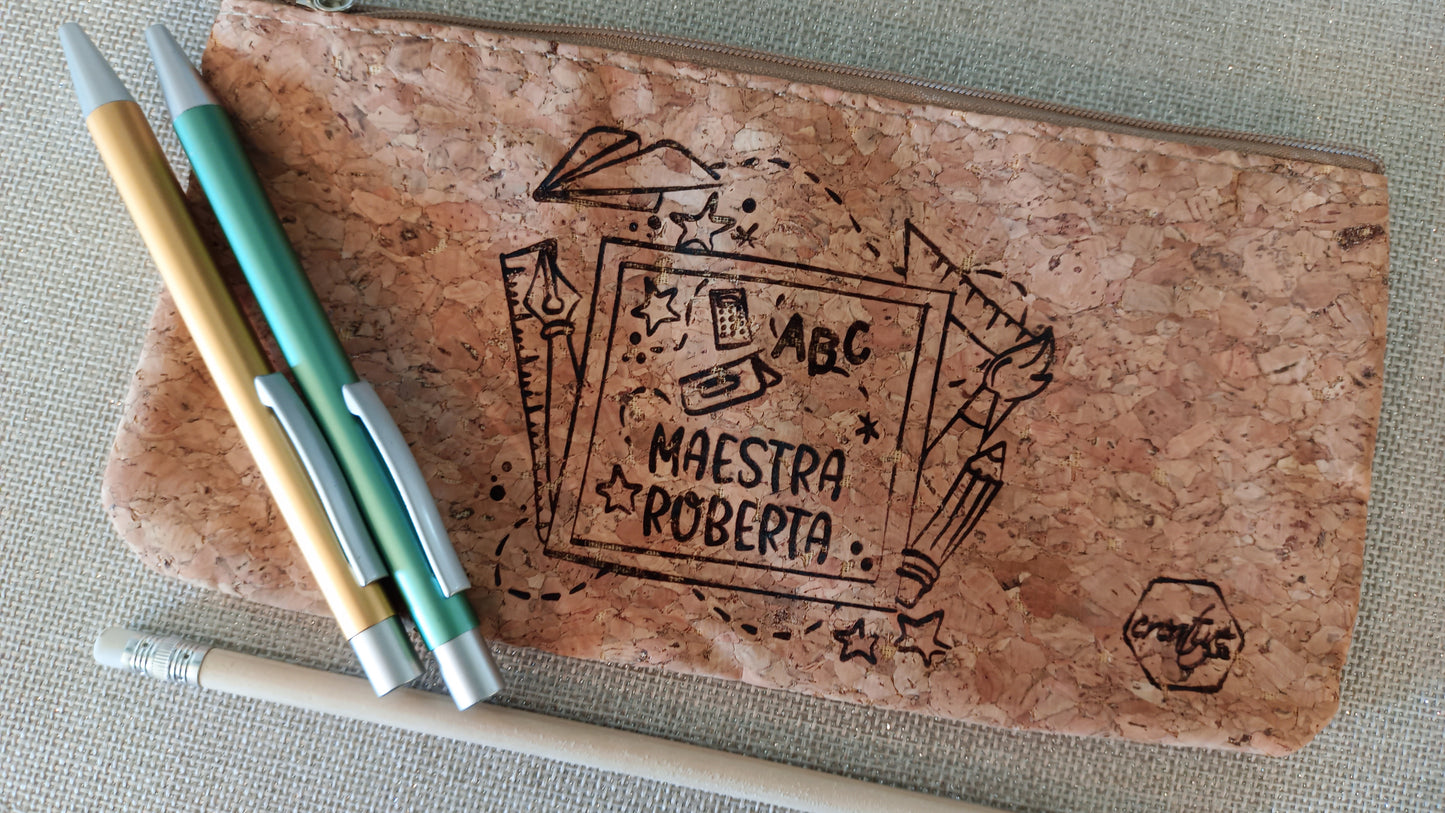 Astuccio in sughero, personalizzabile