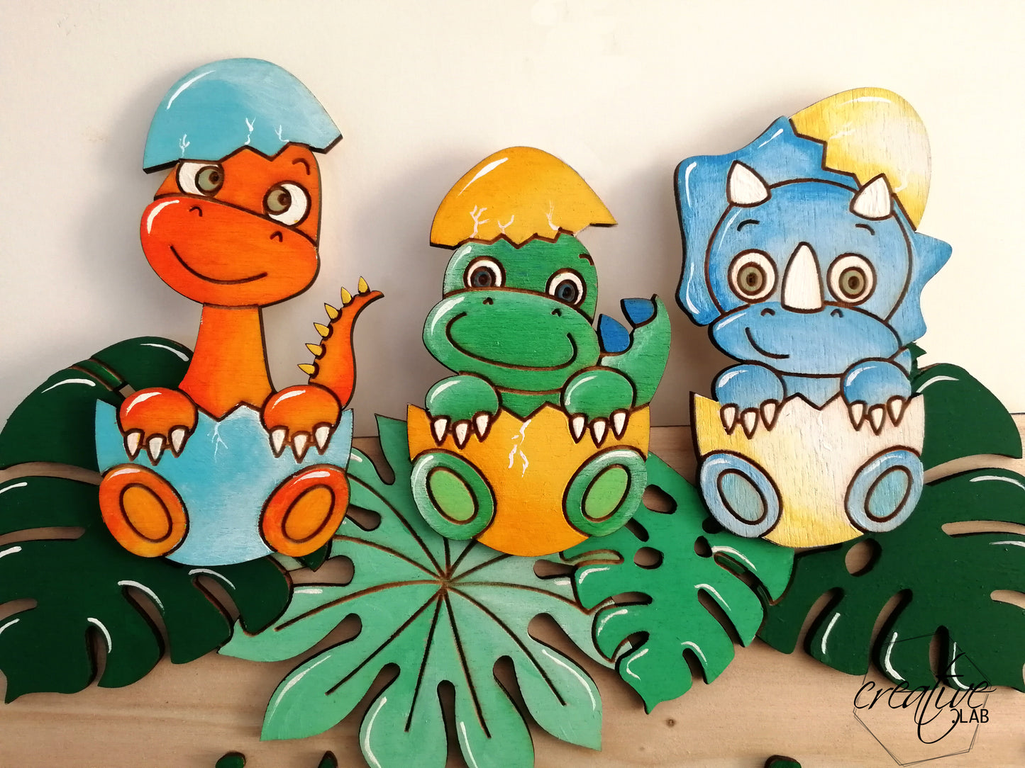 Appendino con nome per cameretta tema dinosauri
