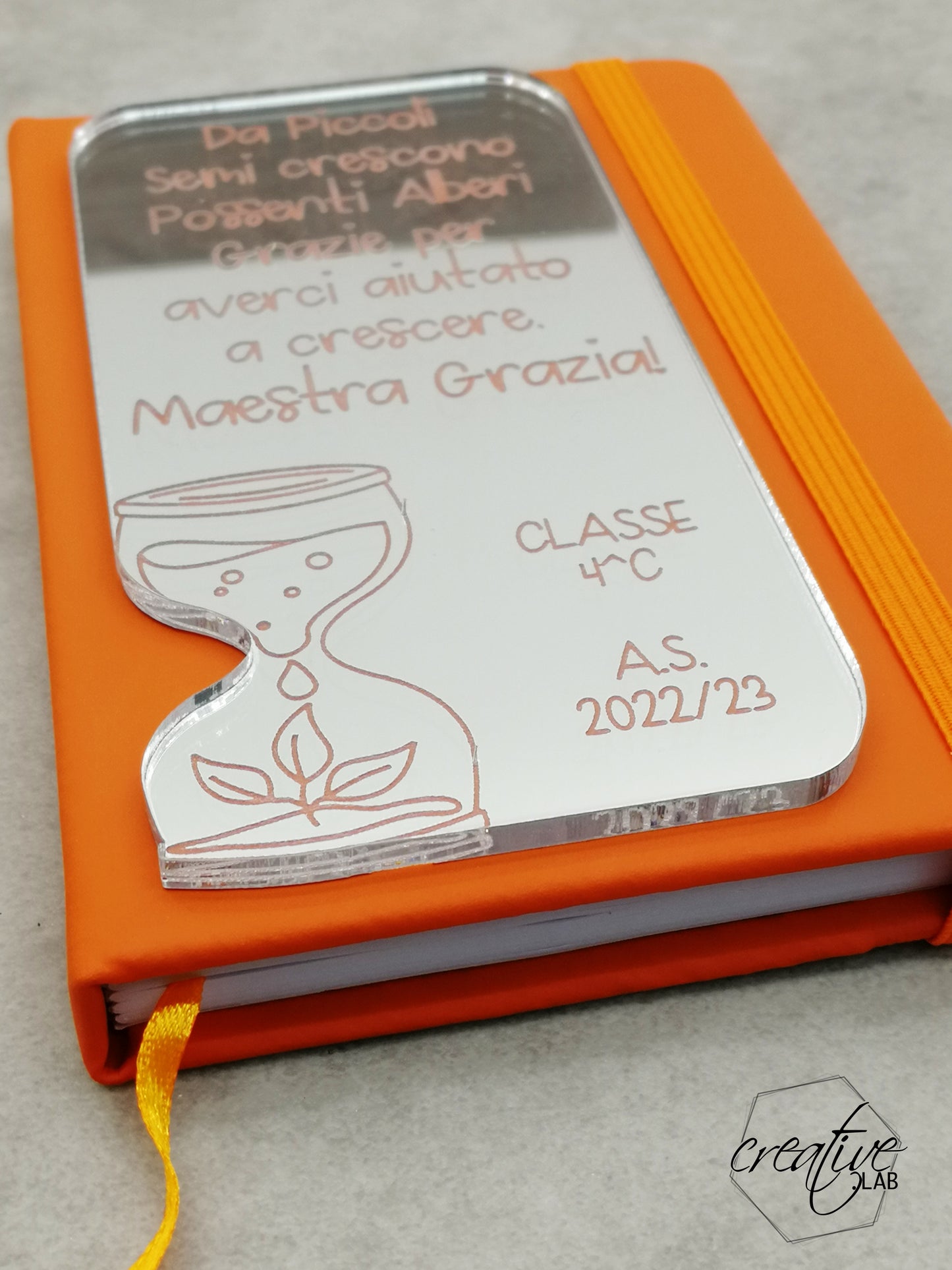 Notes con personalizzazione per la maestra - clessidra
