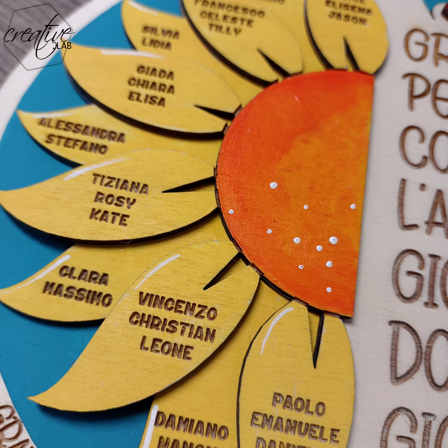 Girasole personalizzabile per insegnanti
