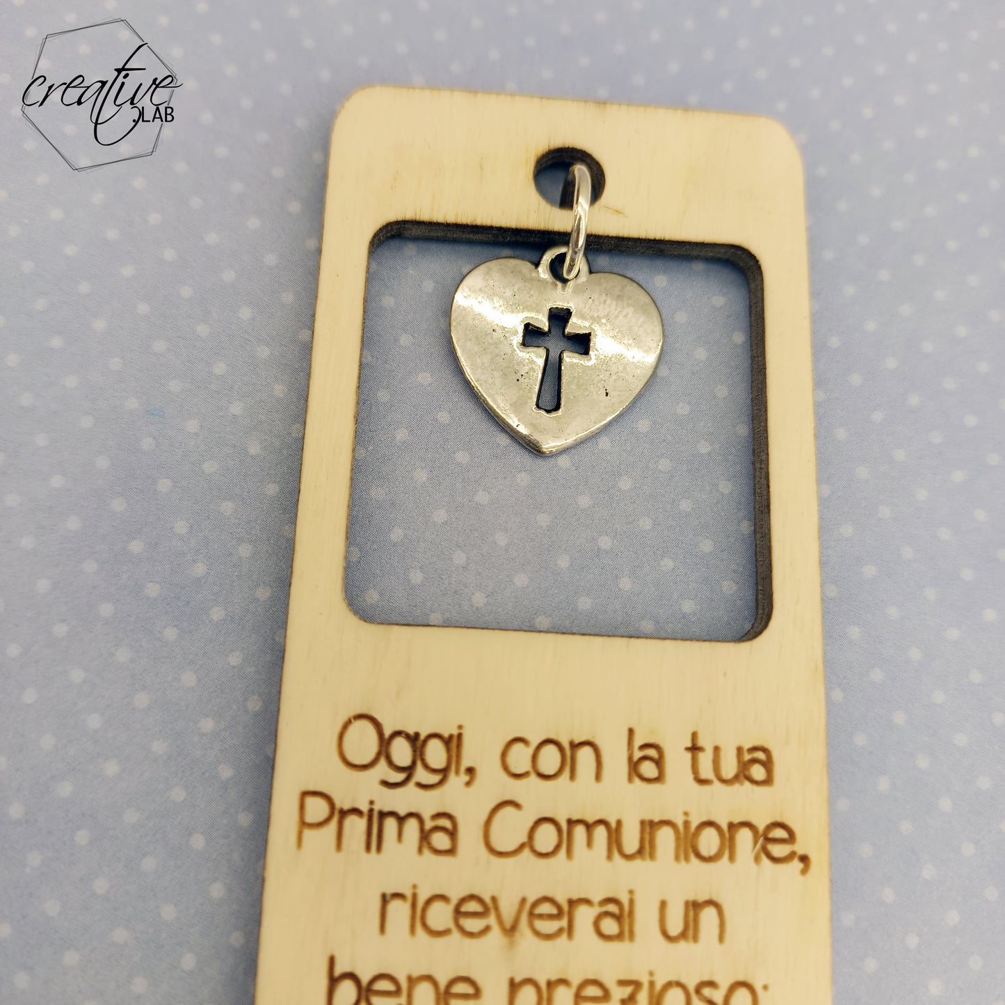 Segnalibro in legno, personalizzabile, per Comunione