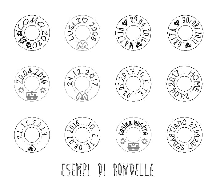 Portachiavi con rondelle in acciaio personalizzabili (PORT+ROND)