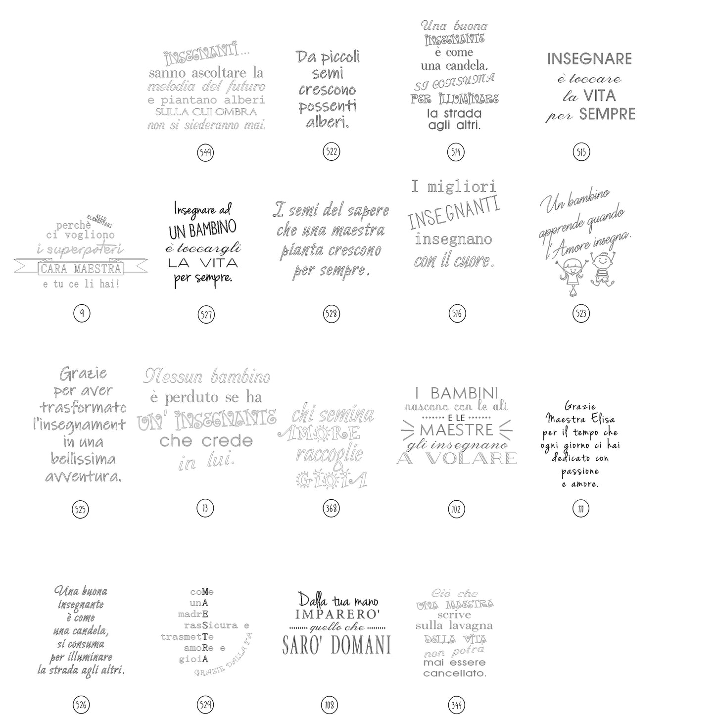 Portachiavi quadrato per le insegnanti con nappa colorata (R7)