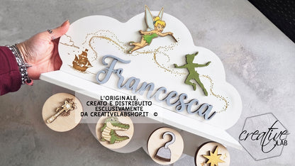 Mensola a nuvola da cameretta - personalizzabile