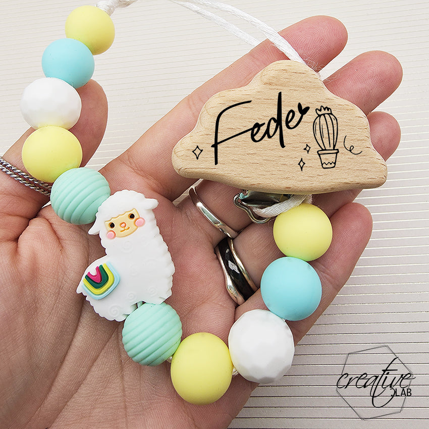 Porta ciuccio personalizzabile - tema lama