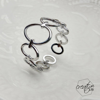 Anello in acciaio Circle