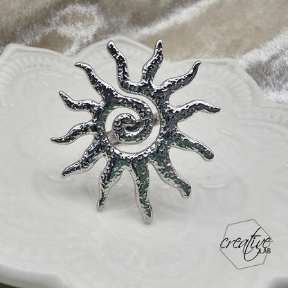 Anello in acciaio Sole