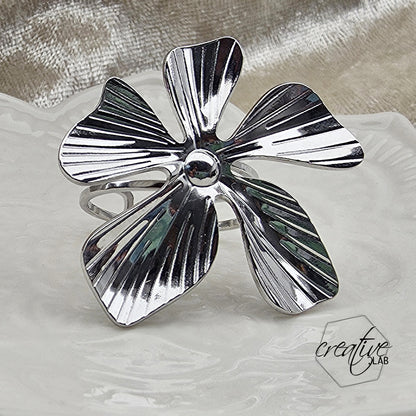 Anello in acciaio Gran Fiore